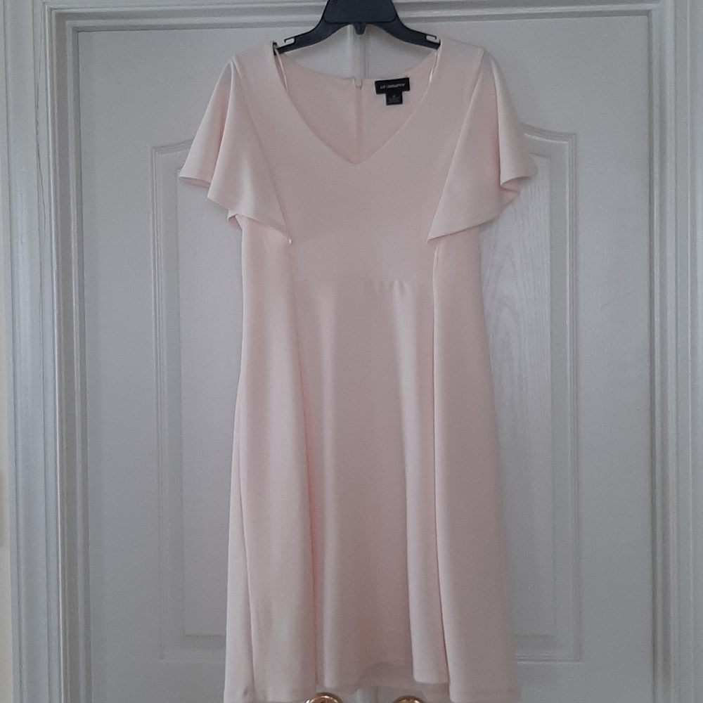 Liz Claiborne Pink Ruffle Sleeve Dres
